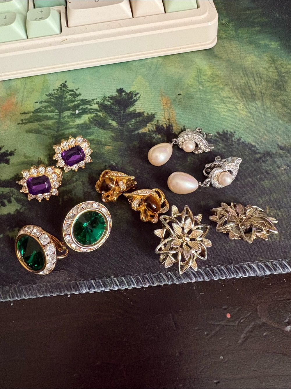 Clip on earrings , Mixed-Style Women’s Earring Set